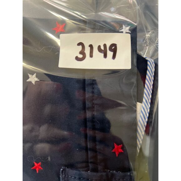 Talbots Starry Night Girlfriend Chino Shorts Patriotic Blue Red White - Picture 9 of 9